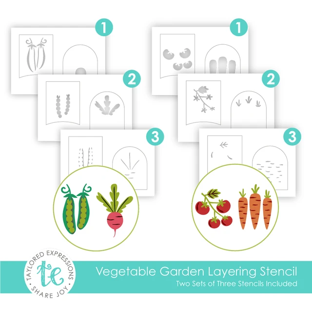 Taylored Expression - Vegetable Garden Layering Stencil