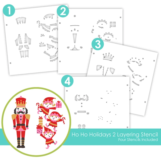 **NEW* - Taylored Expression - Ho Ho Holidays 2 Layering Stencil