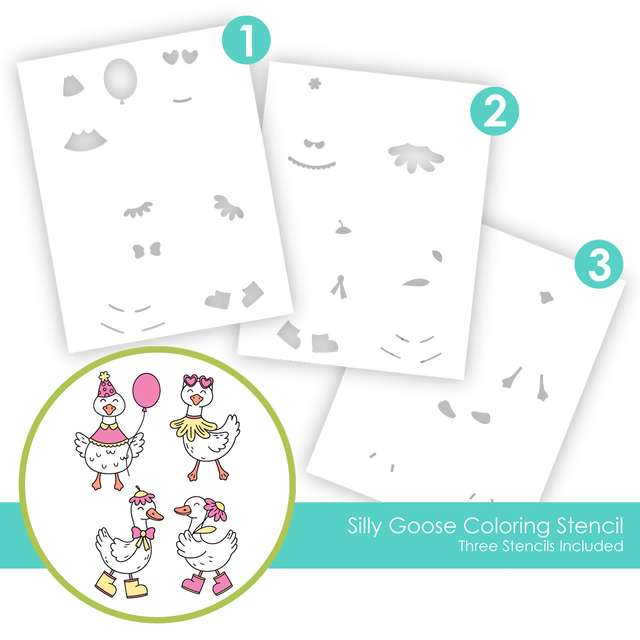 **NEW* - Taylored Expression - Silly Goose Coloring Stencil