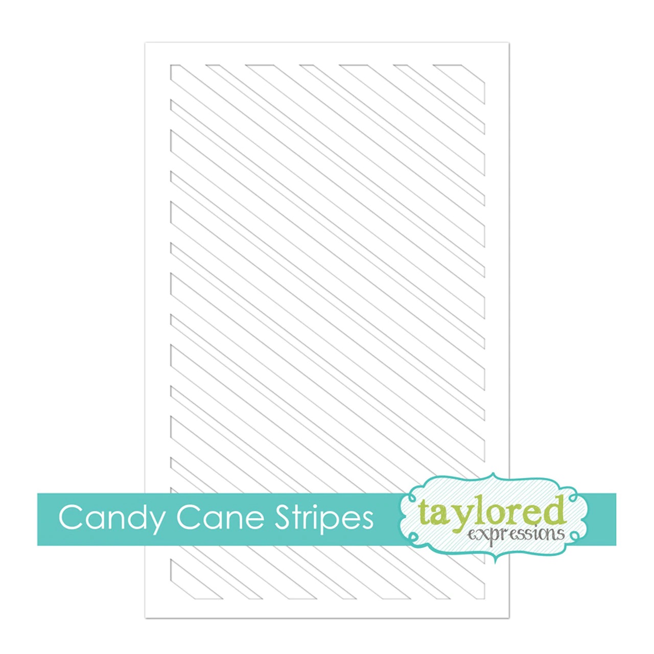 Taylored Expression - Mini Slim Stencil - Candy Cane Stripes