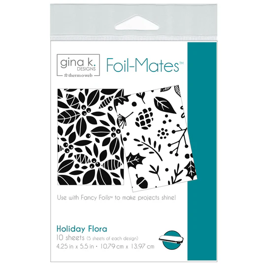 Gina K Designs - Gina K. Designs Foil-Mates Remix 4.25 in. x 5.5 in. (10 sheets) - HOLIDAY FLORA - TOW