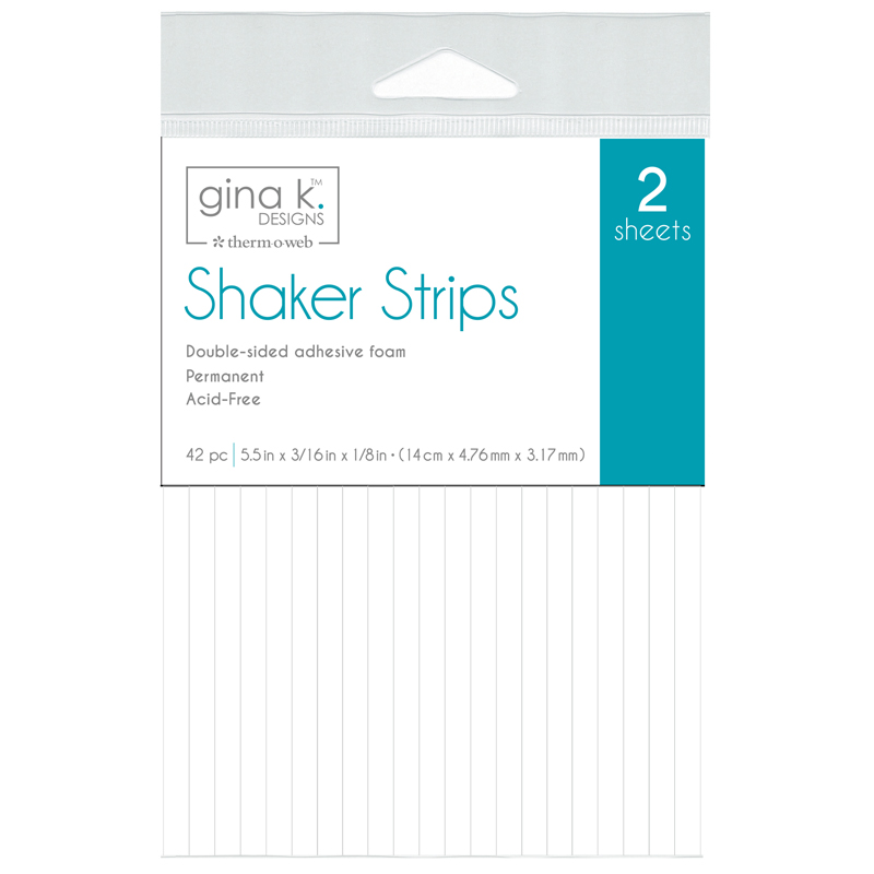 Gina K Designs - Double-sided Adhesive Foam Shaker Strips, White - ADHESIVE