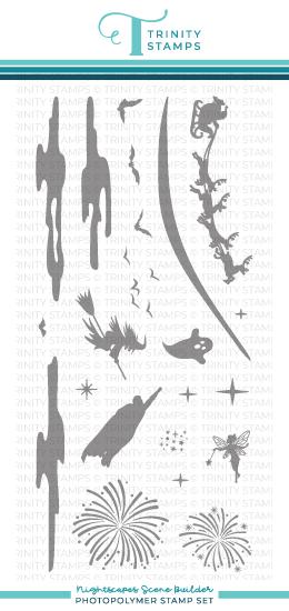 Trinity Stamps - Nightscape Scene Builder 4x8 Stamp Set