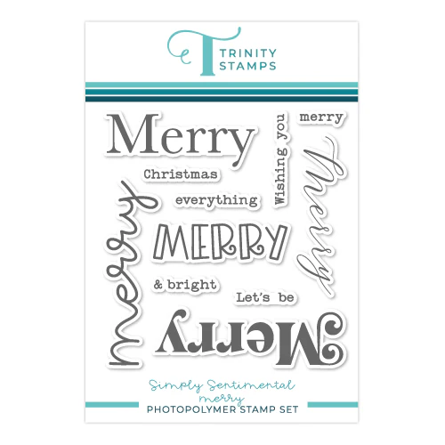 **NEW* - Trinity Stamps - Simply Sentimental - Merry 4x4 Stamp Set