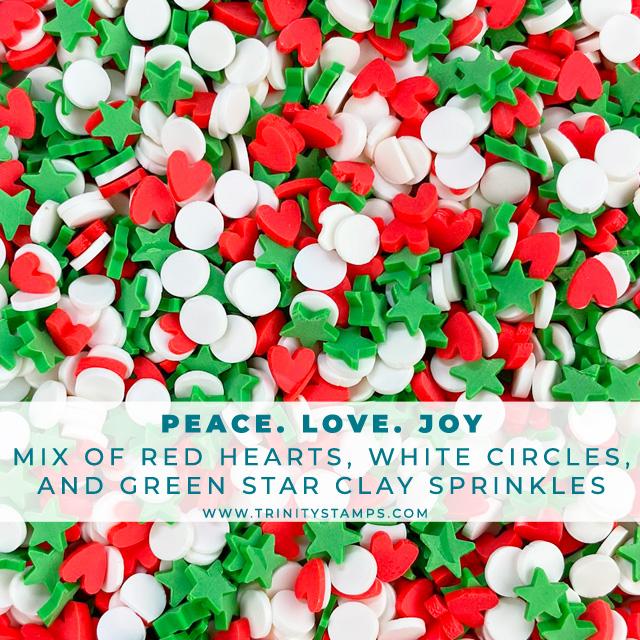 Trinity Stamps - Peace Love & Joy Holiday Sprinkles Embellishment