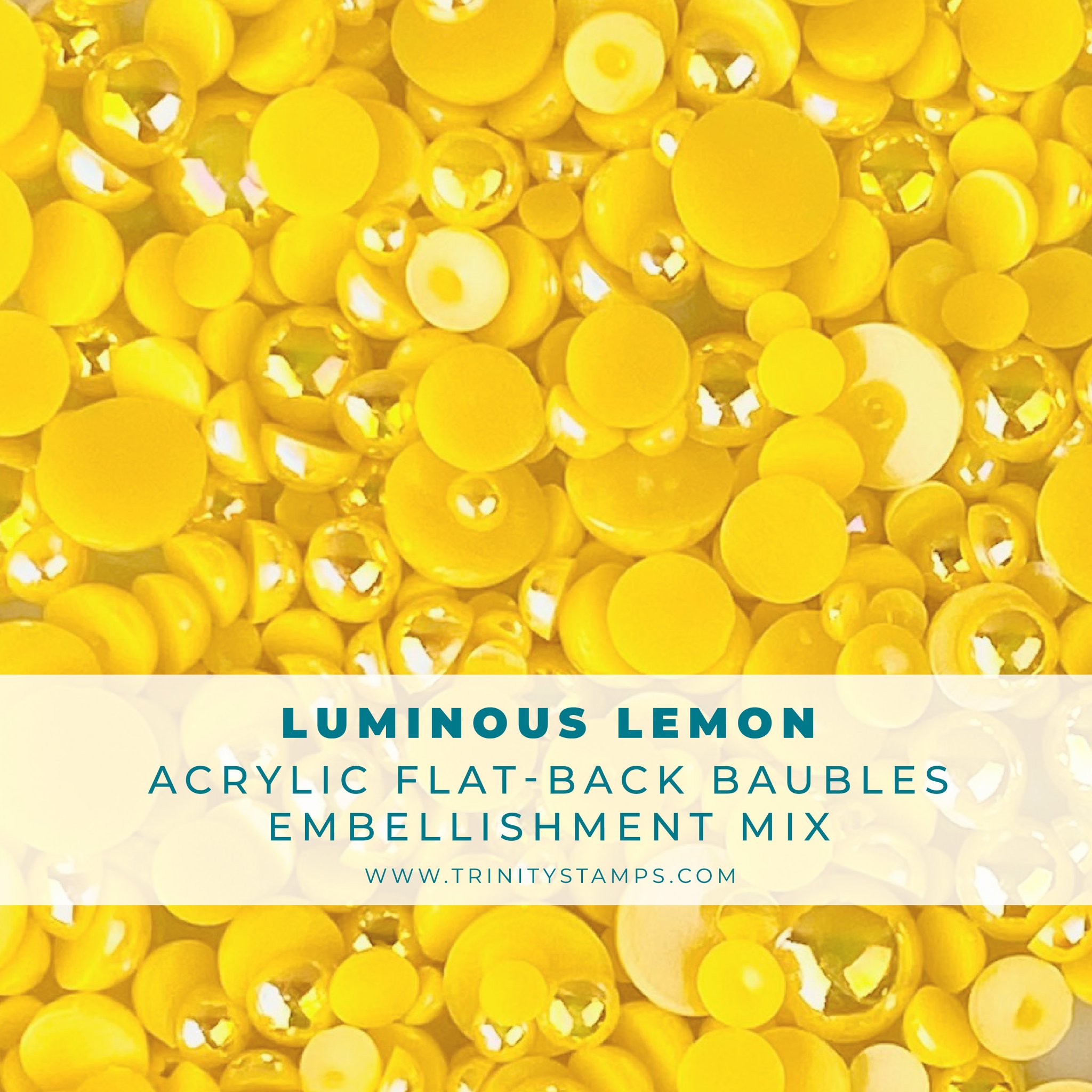 Trinity Stamps - Luminous Lemon Baubles Embellishment Mix