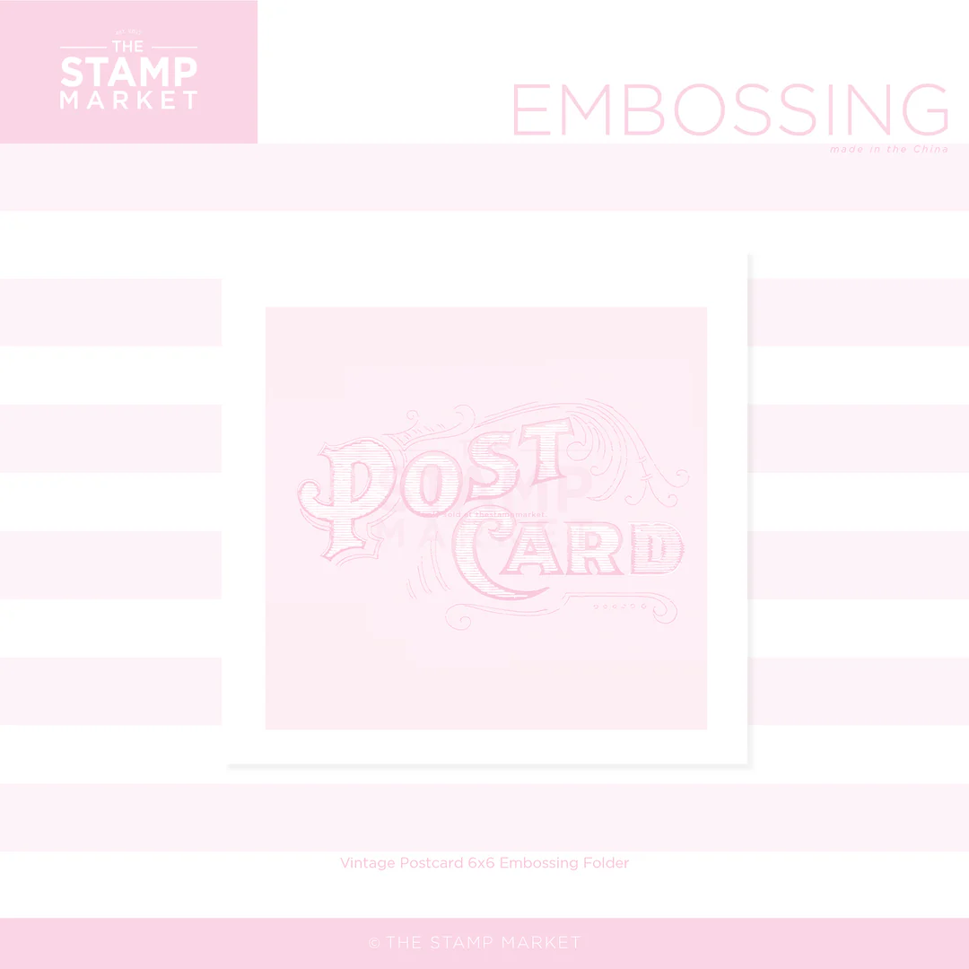 **NEW* - The Stamp Market - VINTAGE POSTCARD EMBOSSING FOLDER