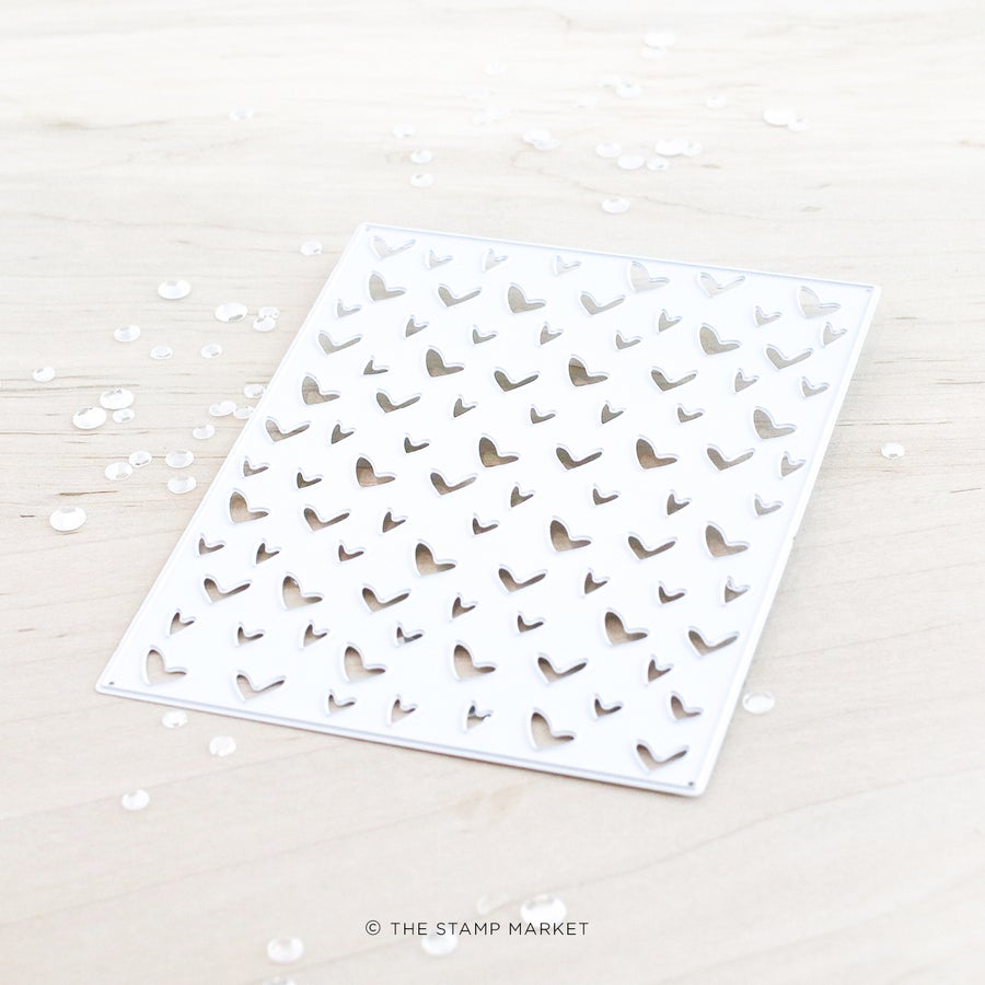 The Stamp Market - SCATTERED HEARTS COVER DIE