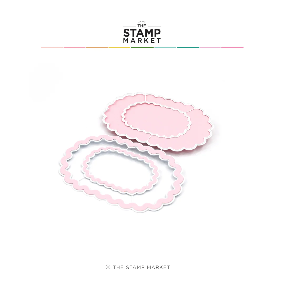 **NEW* - The Stamp Market - ROUNDED RECTANGLE SCALLOPS DIES