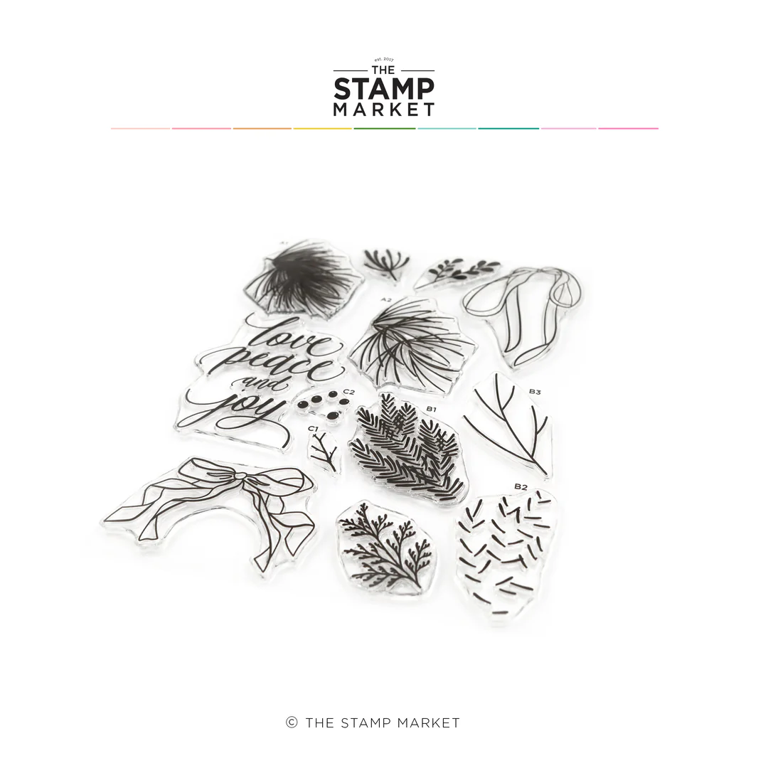 **NEW* - The Stamp Market - GOOD CHEER GREENERY STAMP