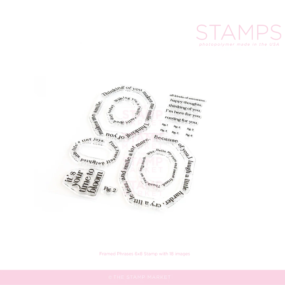 *NEW* - The Stamp Market - FRAMED PHRASES STAMP