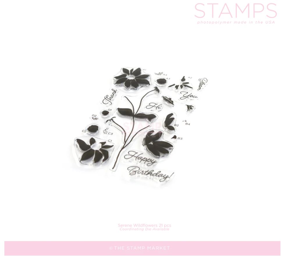 **NEW* - The Stamp Market - SERENE WILDFLOWERS STAMP