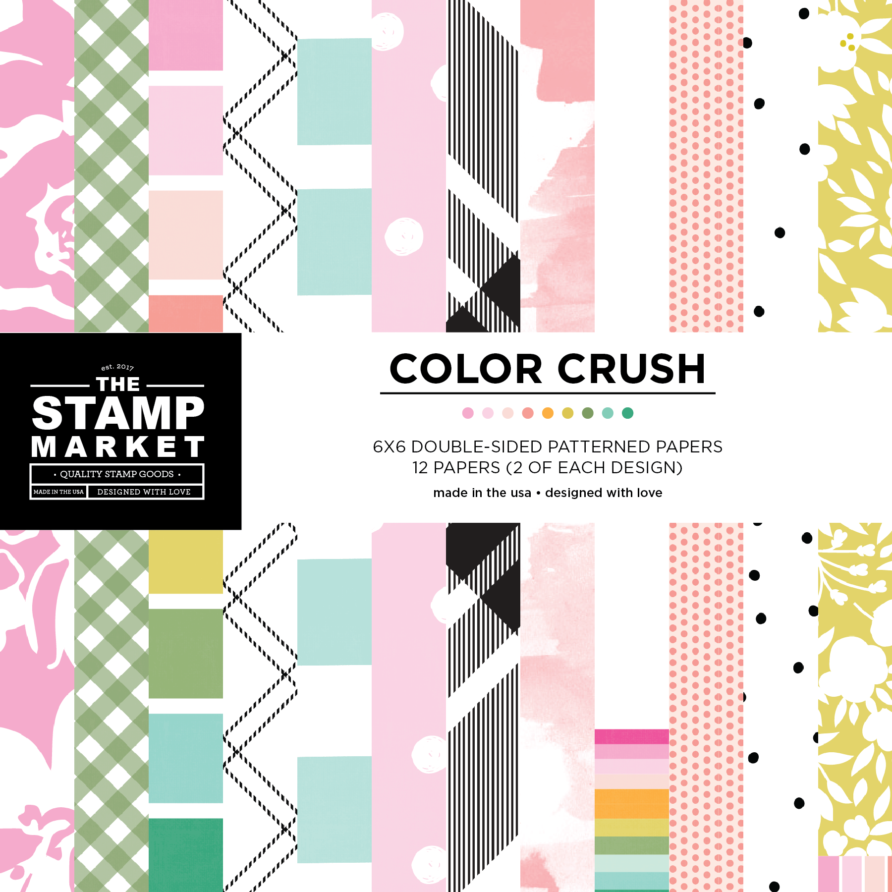 The Stamp Market - Color Crush Patterns 6x6 Paper Pack
