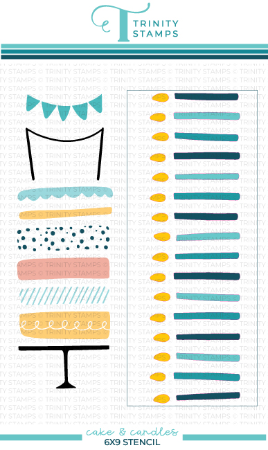 Trinity Stamps - Cake and Candles 6x9 Stencil