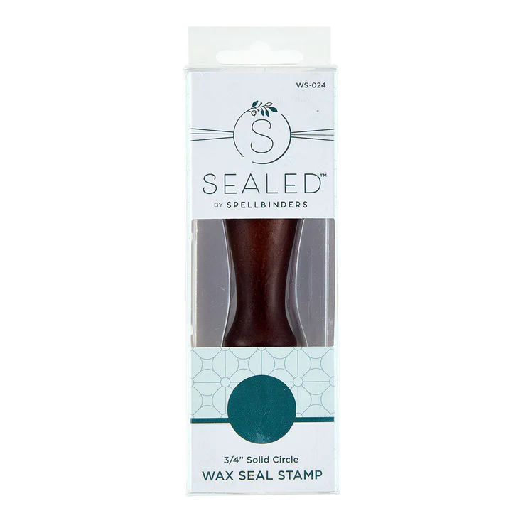 Spellbinders - 3/4" SOLID CIRCLE WAX SEAL STAMP FROM THE SEALED BY SPELLBINDERS COLLECTION