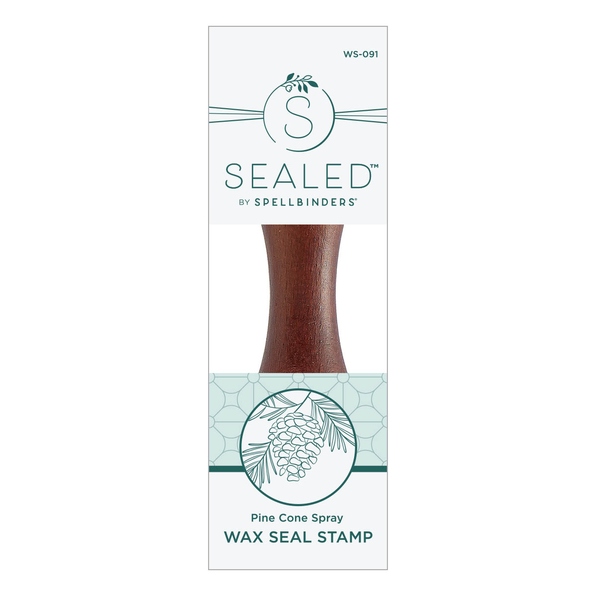 Spellbinders - Pine Cone Spray Wax Seal Stamp from the Sealed for Christmas Collection