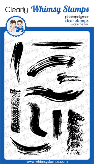 Whimsy Stamps - Paint Brush Strokes Clear Stamps