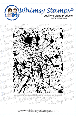 Whimsy Stamps - Paint Splatters Background Rubber Cling Stamp