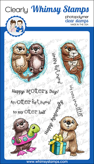 Whimsy Stamps - Otter Variety Clear Stamps