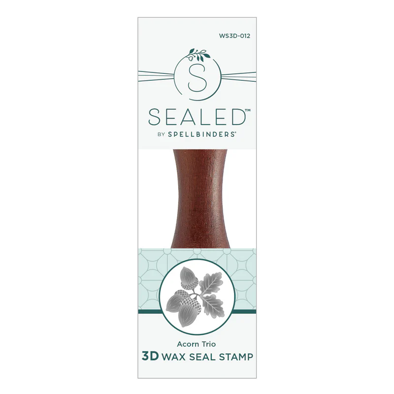 Spellbinders - Acorn Trio 3D Wax Seal Stamp from the Falling Leaves Collection