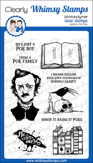 Whimsy Stamps - Poe Boy Clear Stamps