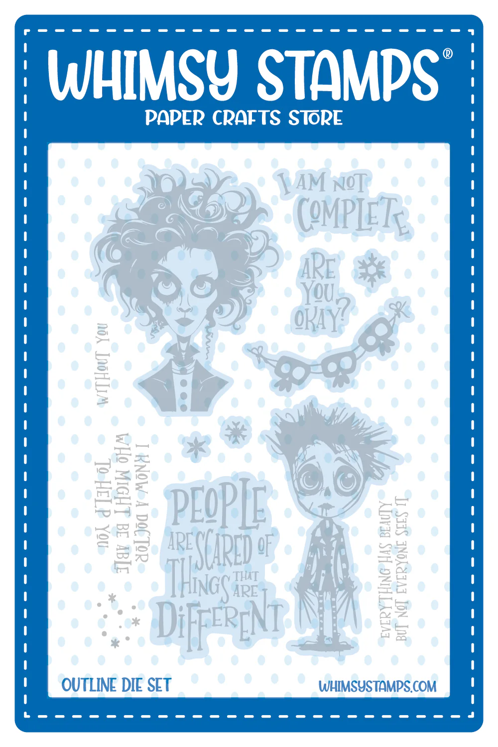 Whimsy Stamps - Edward Outline Die Set