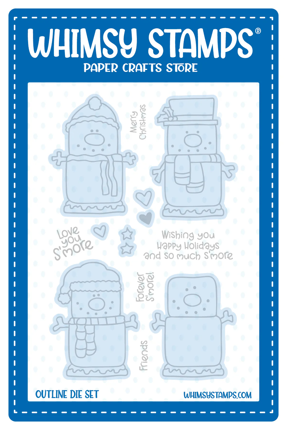 Whimsy Stamps - S'mores Outline Die Set