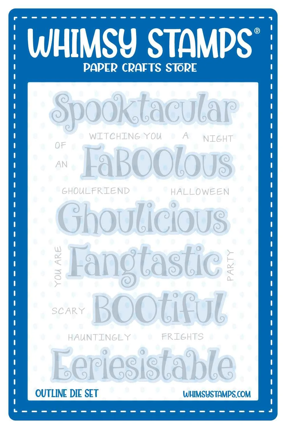 **NEW* - Whimsy Stamps - Fangtastic Outline Die Set