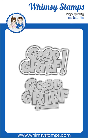 Whimsy Stamps - Good Grief Word and Shadow Die Set