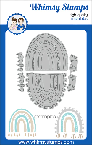 Whimsy Stamps - Boho Rainbows Die Set