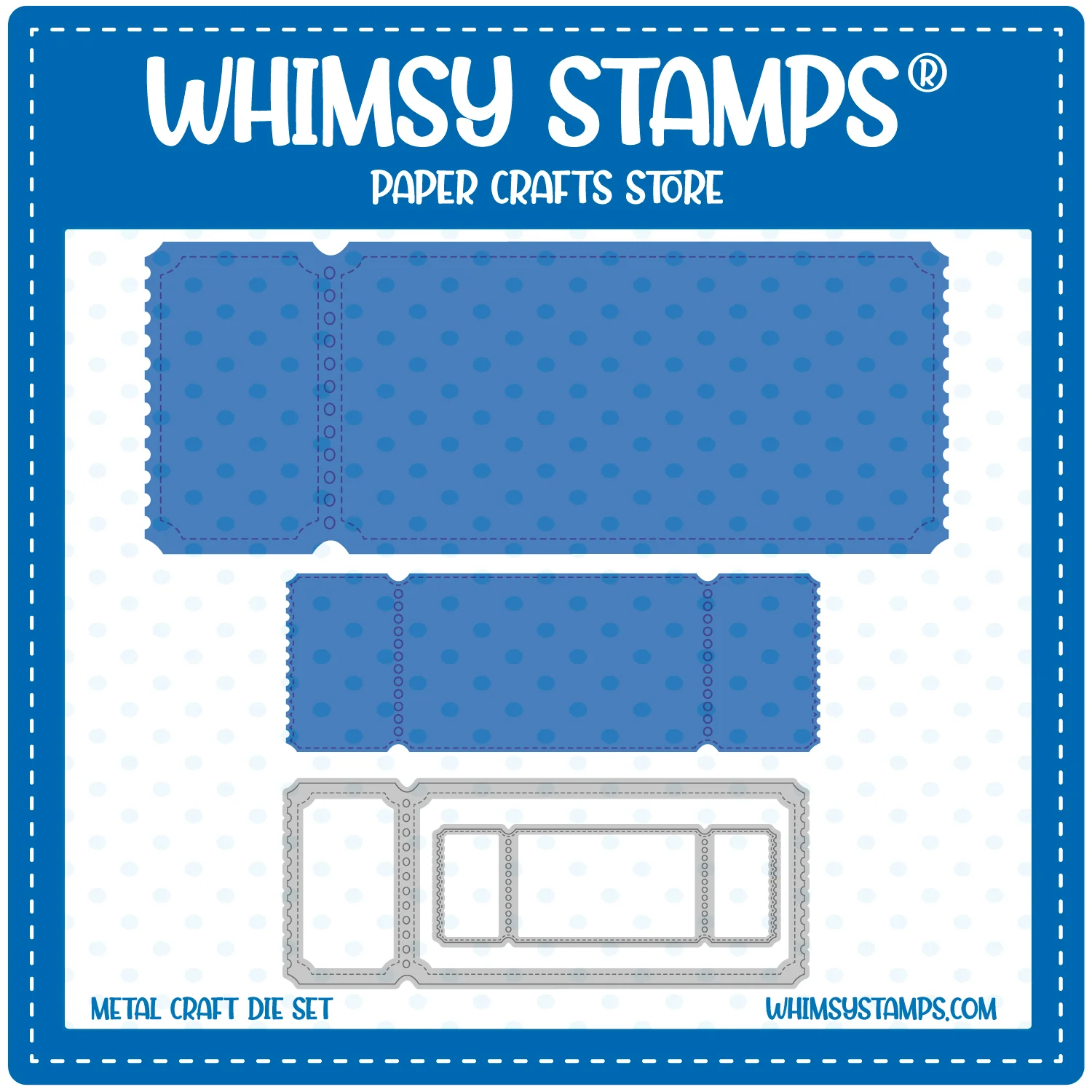 **NEW* - Whimsy Stamps - Terrific Slim Tickets Die Set