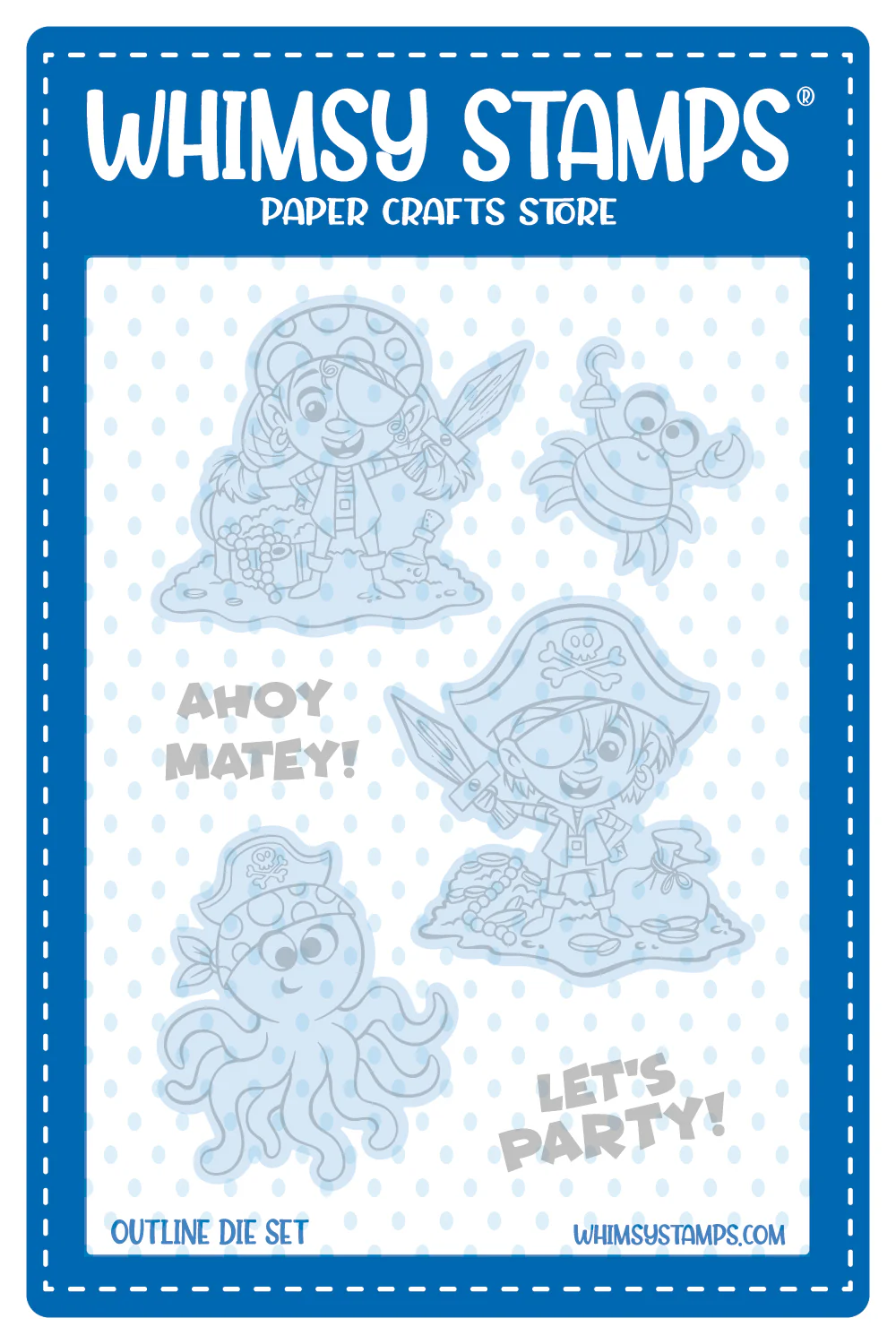Whimsy Stamps - Pirate Party Outlines Die Set