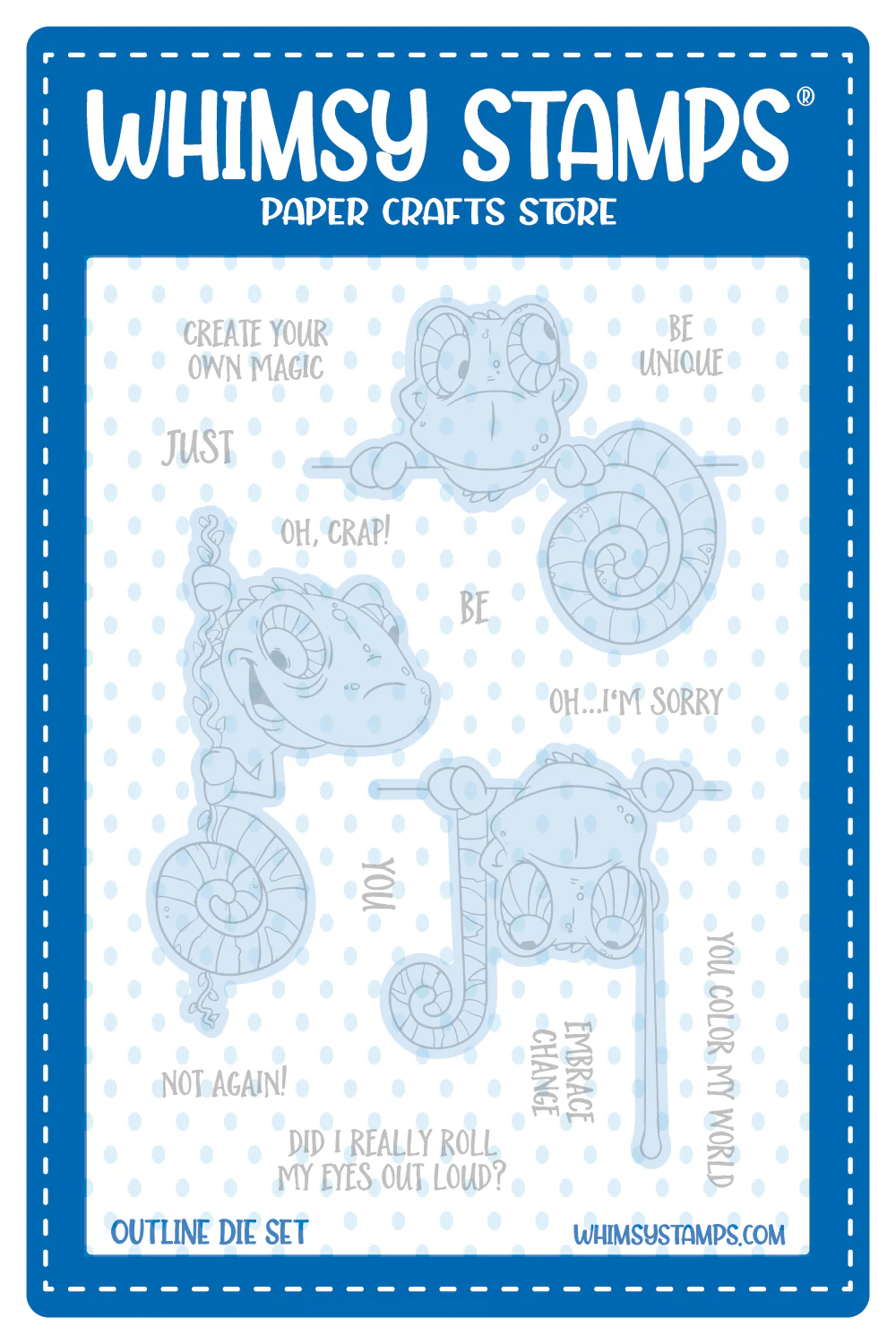 Whimsy Stamps - Cloaked Blokes Outlines Die Set