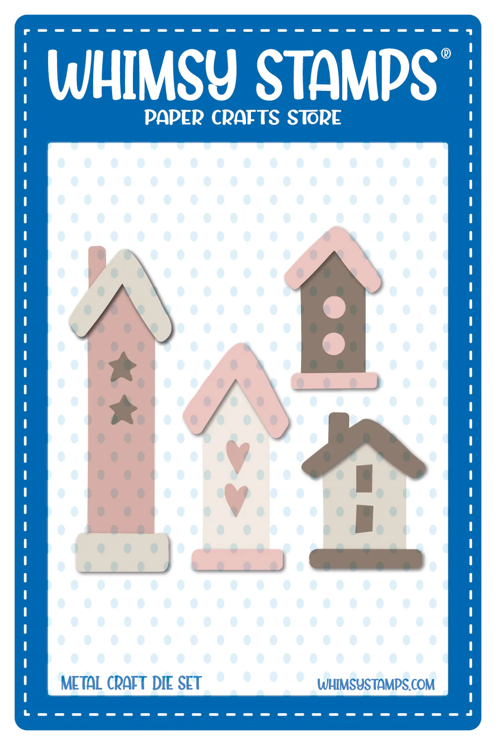 Whimsy Stamps - Primitive Birdhouses Die Set