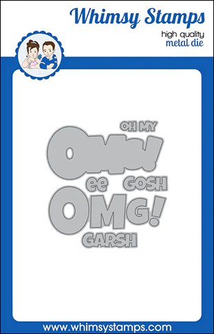 Whimsy Stamps - OMG! Word and Shadow Die Set