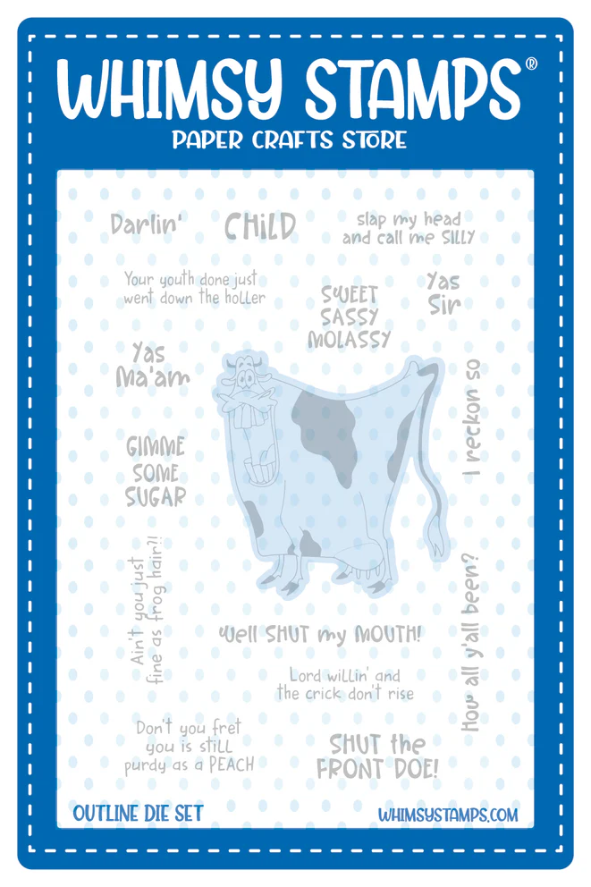 Whimsy Stamps - Southern Sugar Outline Die
