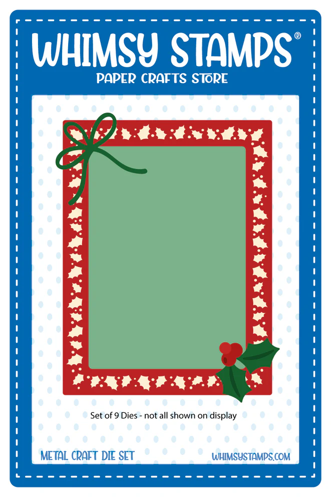 Whimsy Stamps - Holly Frame Die Set