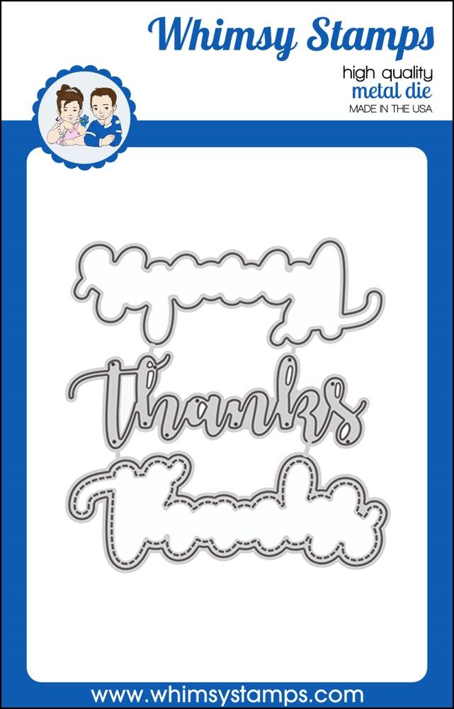 Whimsy Stamps - Thanks Word and Shadow Die Set