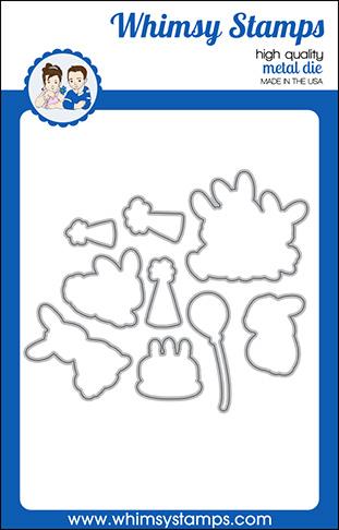 Whimsy Stamps - A Bunny Birthday Outlines Die