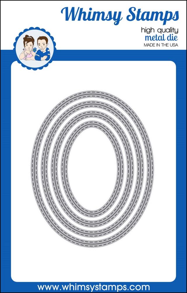 Whimsy Stamps - Basic Stitched Ovals Die Set