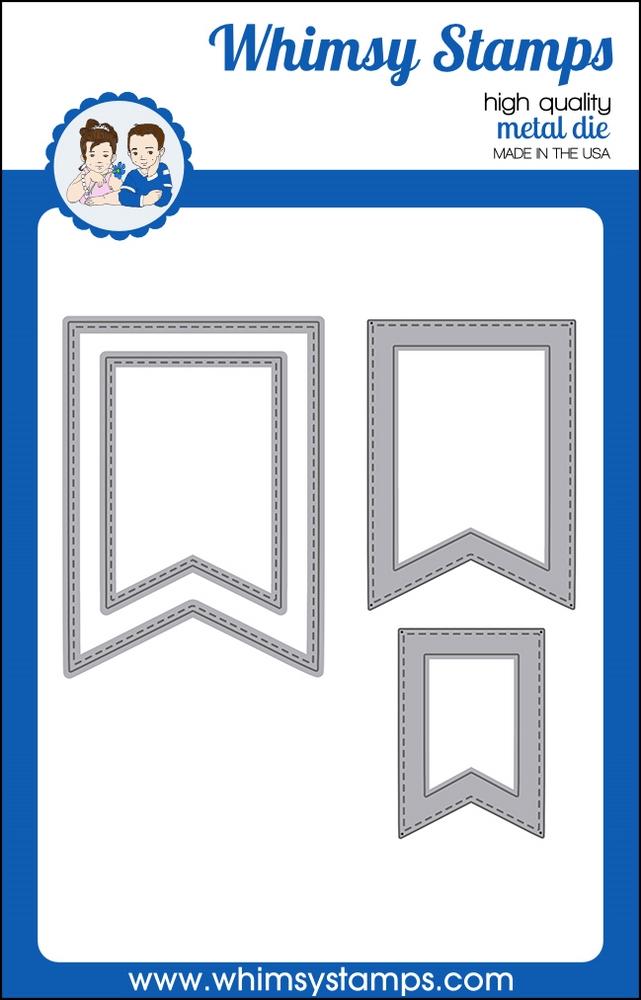 Whimsy Stamps - Shaker Maker Banner Die Set (SO)