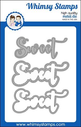 Whimsy Stamps - Sweet Word and Shadow Die Set