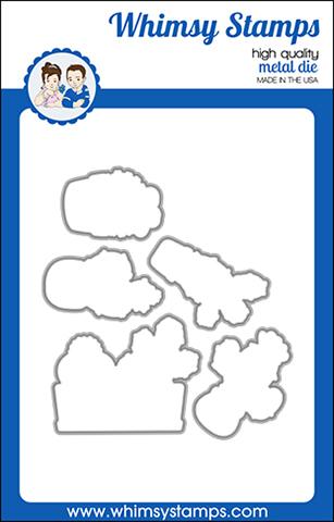 Whimsy Stamps - Cute Cacti Outline Die Set