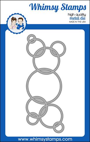 Whimsy Stamps - Slimline Connected Bubbles Die