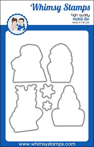 Whimsy Stamps - Gossip Holiday Girls Outlines Die Set