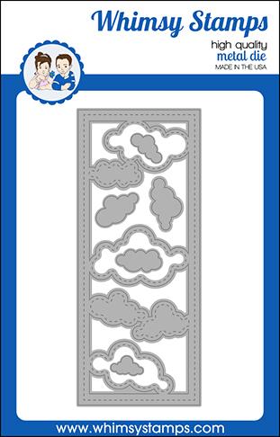 Whimsy Stamps - Slimline Clouds Die Set