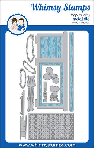 Whimsy Stamps - Slimline Chicken Coop Die Set