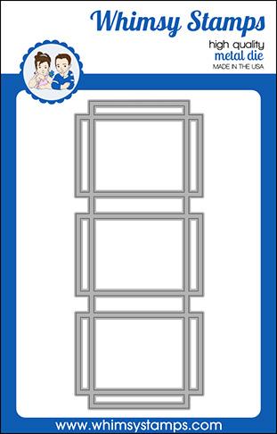 Whimsy Stamps - Slimline Connected Rectangles Die