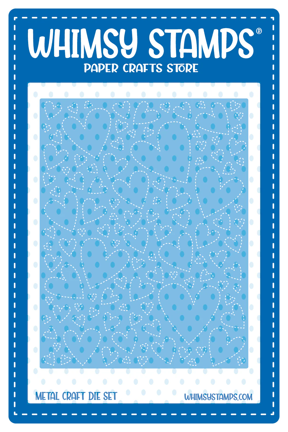 Whimsy Stamps - Floating Hearts Cover Plate Die