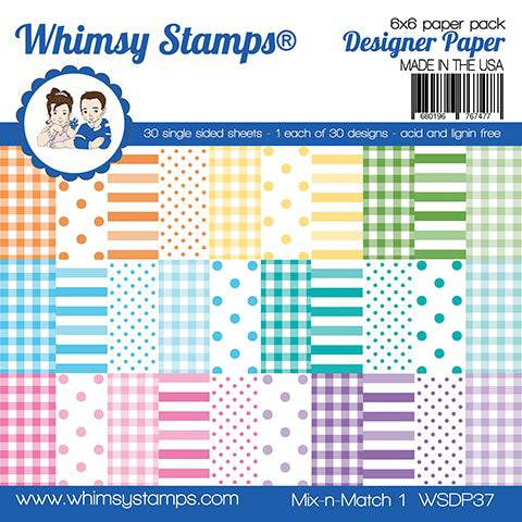 Whimsy Stamps - 6x6 Paper Pack - Mix n Match 1